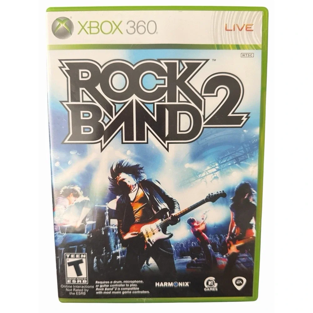 Rock Band 2 (Microsoft Xbox 360, 2008) Tested With Manual